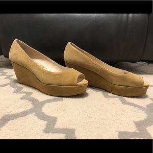 Michael Kors McGraw Peep Toe Wedges Size 7.5